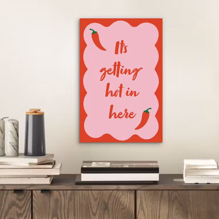 Chilipeper - Red - Hot - Quotes aluminium wit klein -sfeer1