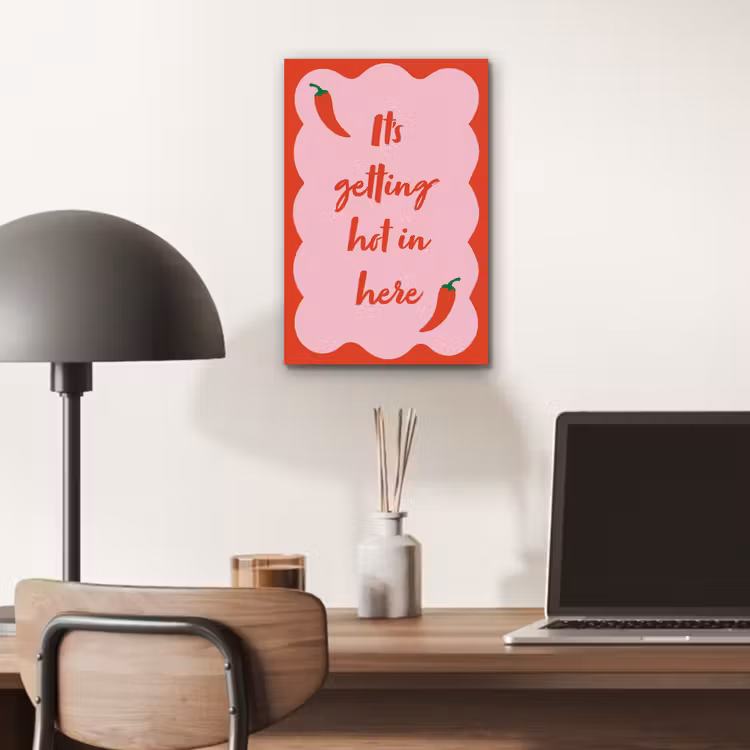 Chilipeper - Red - Hot - Quotes aluminium wit klein -sfeer5