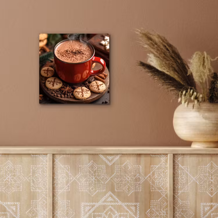 Chocolademelk - Mok - Winter - Kerst - Gezelligheid aluminium wit klein -sfeer4