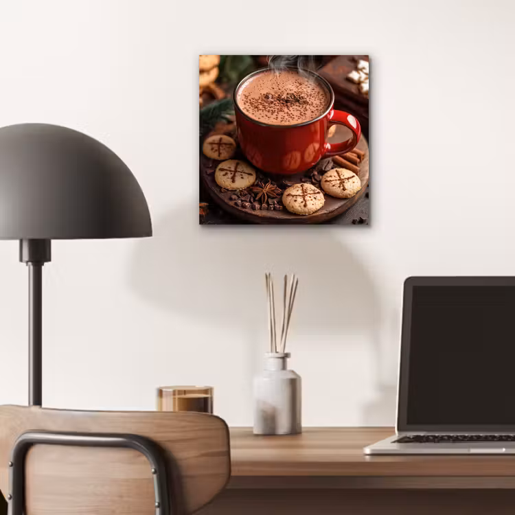 Chocolademelk - Mok - Winter - Kerst - Gezelligheid aluminium wit klein -sfeer5