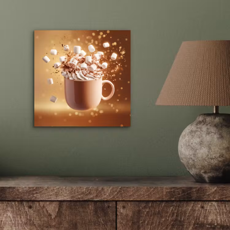 Chocomelk - Drinken - Warm - Bruin aluminium wit klein -sfeer2