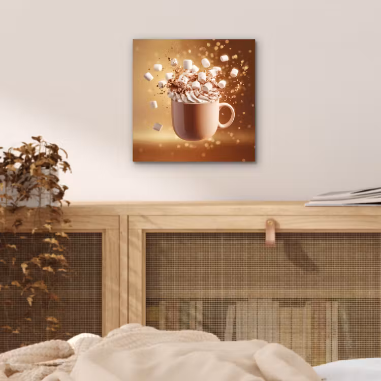 Chocomelk - Drinken - Warm - Bruin aluminium wit klein -sfeer3