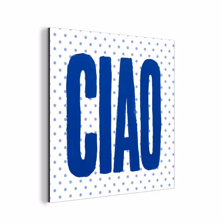 Ciao - Blauw - Stippen aluminium wit klein -3d