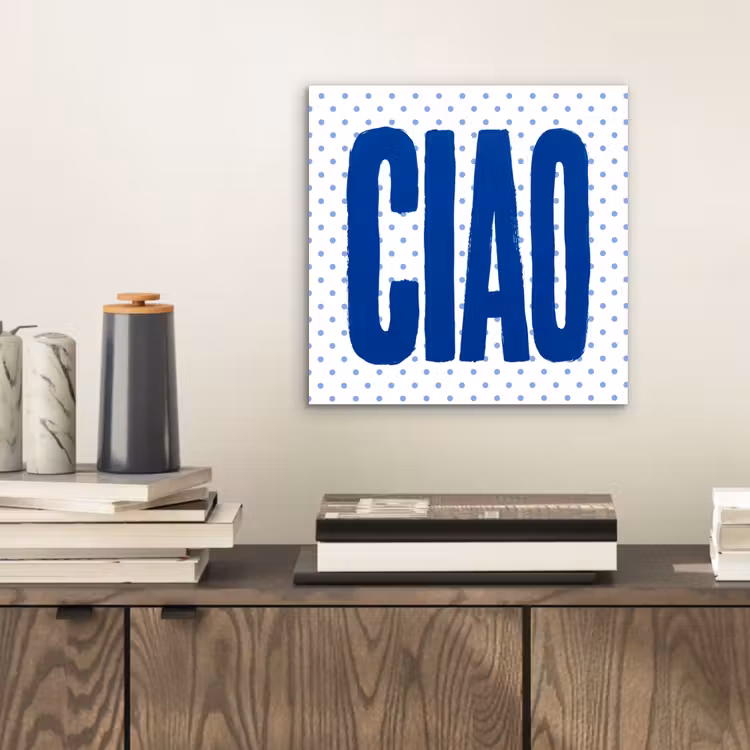 Ciao - Blauw - Stippen aluminium wit klein -sfeer1