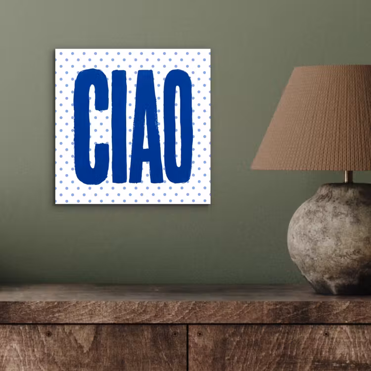 Ciao - Blauw - Stippen aluminium wit klein -sfeer2