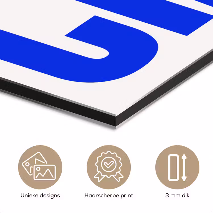 Ciao - Hoofdletters - Blauw - Minimalistisch aluminium wit klein -closeup_NL
