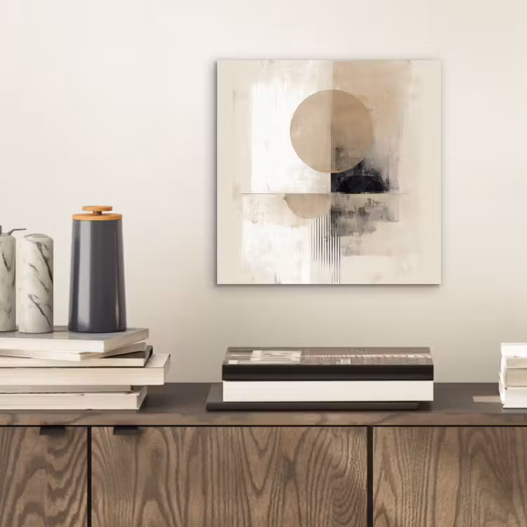 Cirkel - Compositie - Diepte - Beige aluminium wit klein -sfeer1