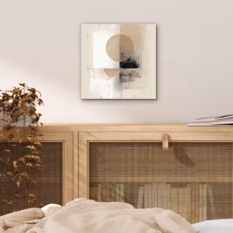 Cirkel - Compositie - Diepte - Beige aluminium wit klein -sfeer3