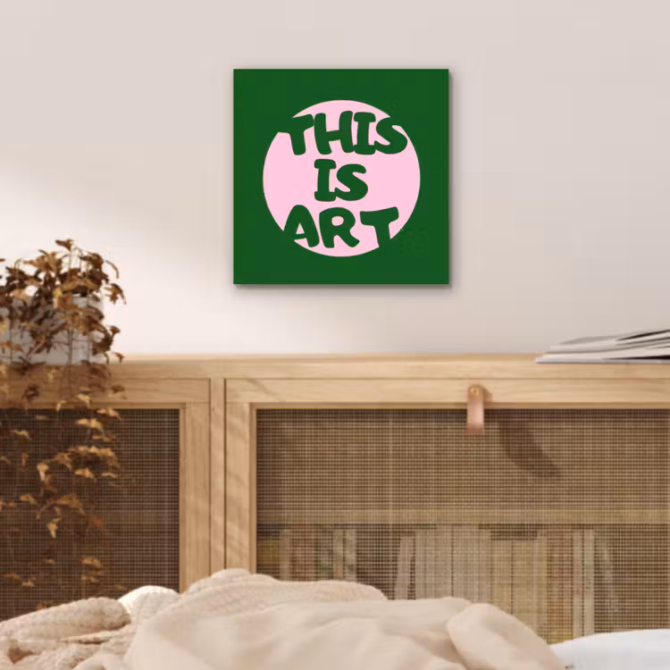 Cirkel - Roze - Tekst - Art aluminium wit klein -sfeer3