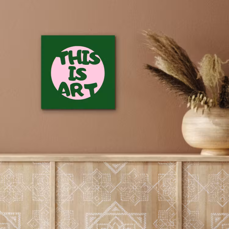 Cirkel - Roze - Tekst - Art aluminium wit klein -sfeer4