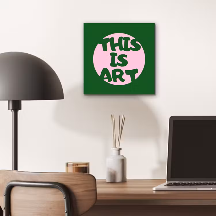 Cirkel - Roze - Tekst - Art aluminium wit klein -sfeer5