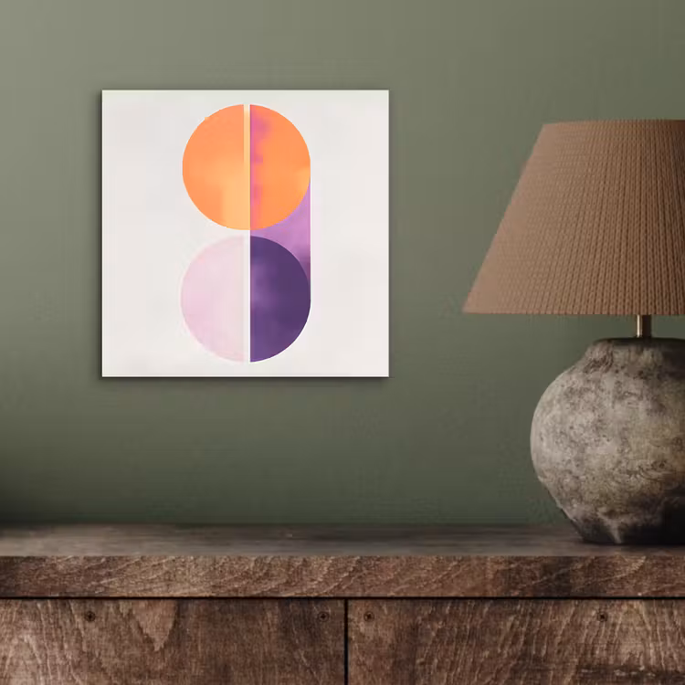 Cirkels - Abstract - Paars aluminium wit klein -sfeer2