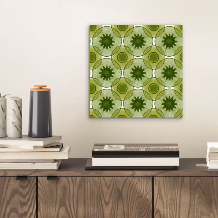Cirkels - Patroon - Groen aluminium wit klein 46 -sfeer1
