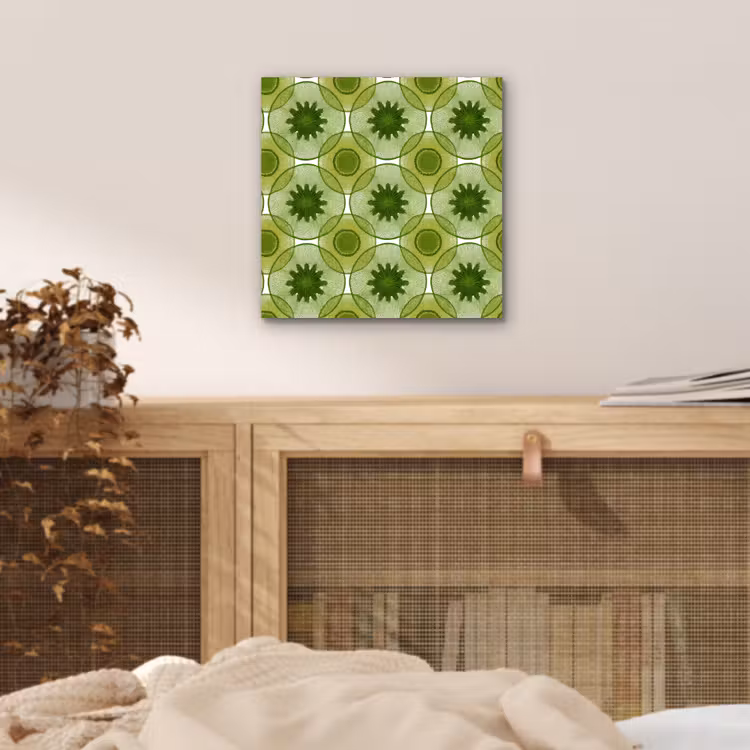 Cirkels - Patroon - Groen aluminium wit klein 46 -sfeer3