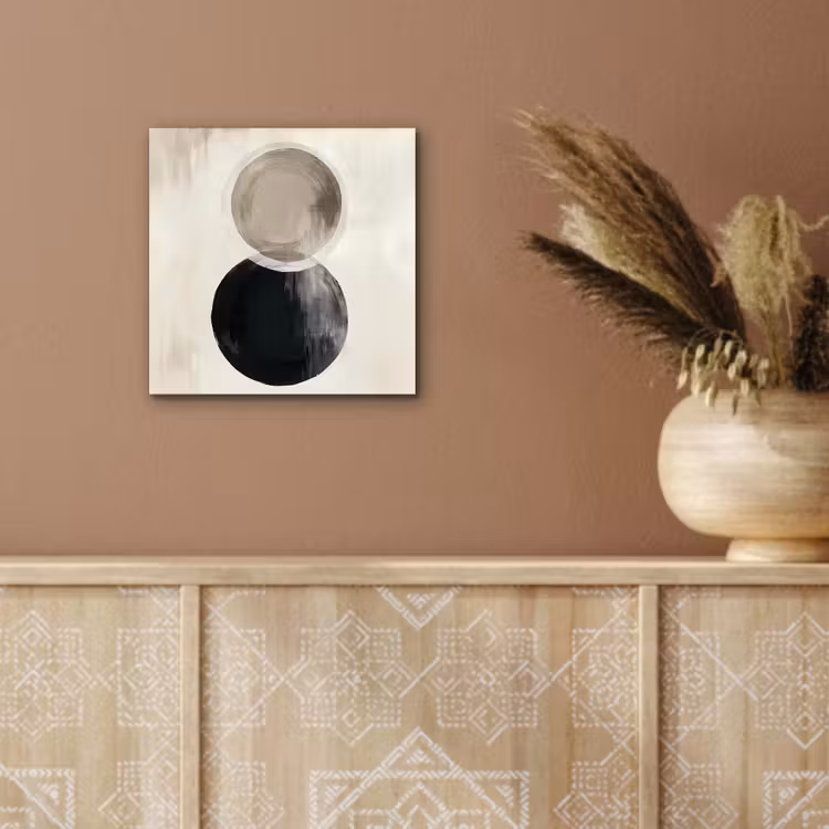 Cirkels - Vorm - Beige - Abstract aluminium wit klein -sfeer4