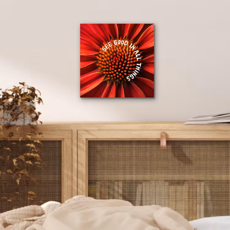 Close up - Bloem - Quote - Rood aluminium wit klein -sfeer3
