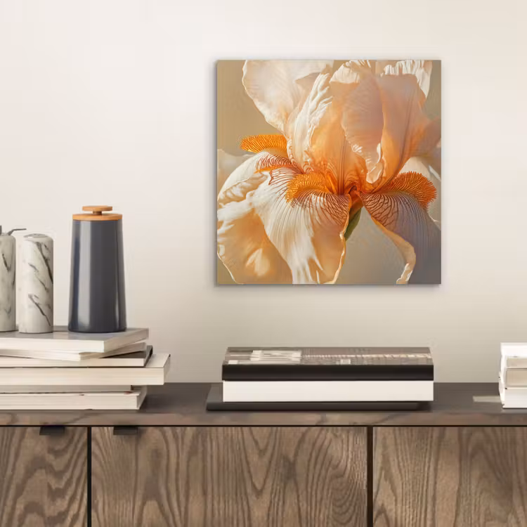 Close up - Oranje - Iris aluminium wit klein -sfeer1
