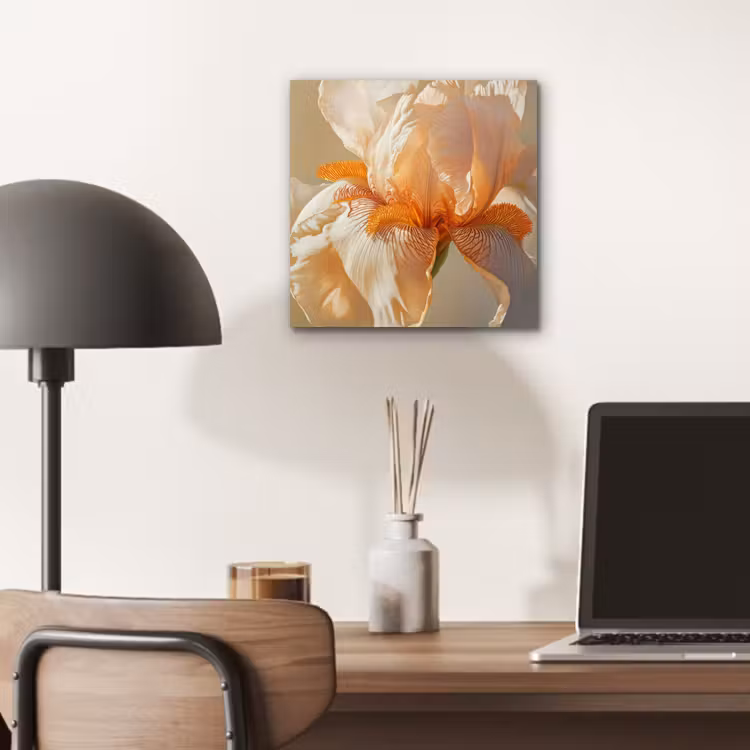Close up - Oranje - Iris aluminium wit klein -sfeer5