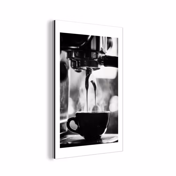 Coffee - Espresso - Koffiemachine - Kop aluminium wit klein -3d