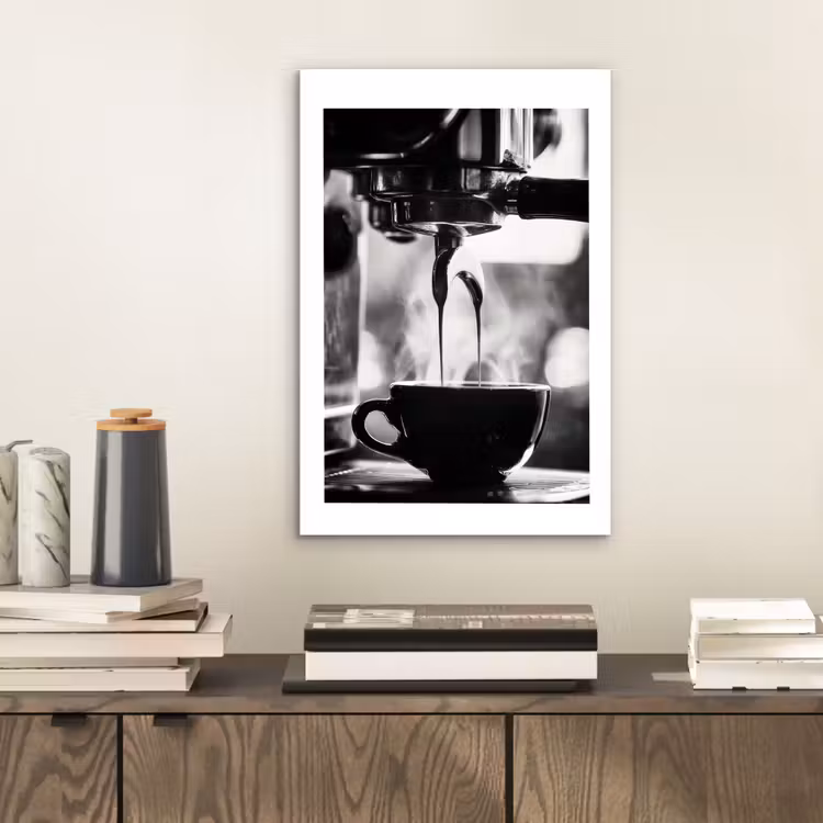 Coffee - Espresso - Koffiemachine - Kop aluminium wit klein -sfeer1