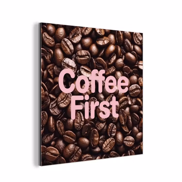 Coffee First - Koffiebonen - Roze aluminium wit klein -3d