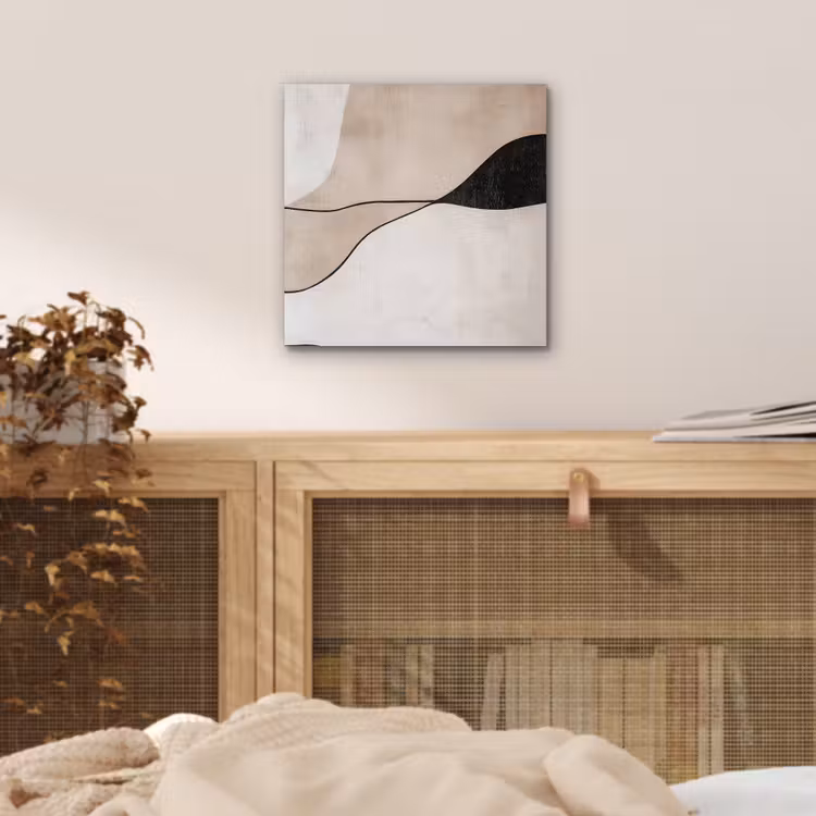 Contourlijnen - Abstracte landschap aluminium wit klein -sfeer3