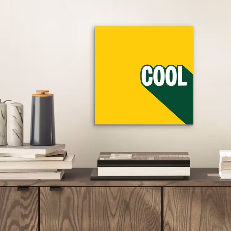 Cool - Geel - Groen aluminium wit klein -sfeer1