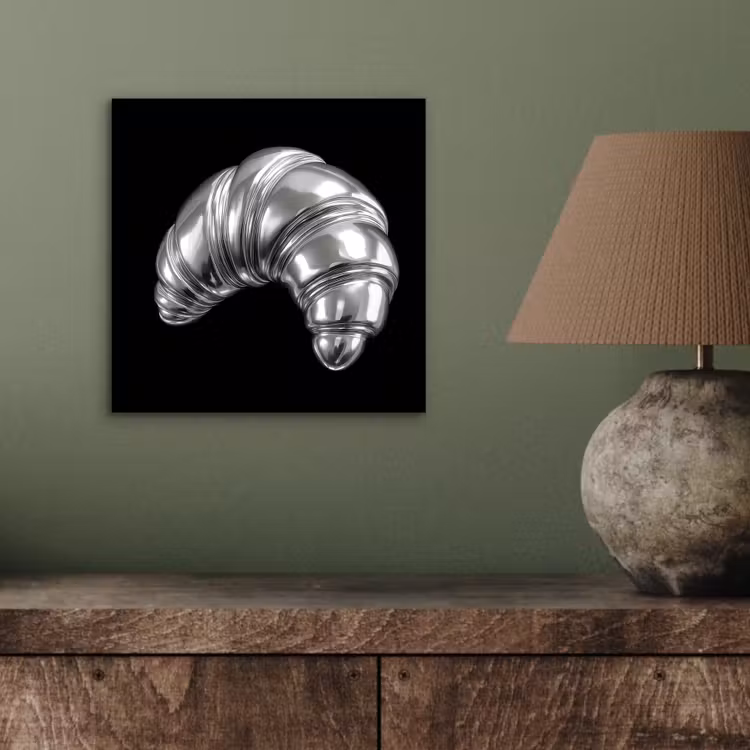 Croissant - Metaal - Zilver aluminium wit klein -sfeer2
