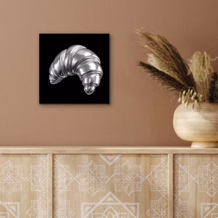 Croissant - Metaal - Zilver aluminium wit klein -sfeer4