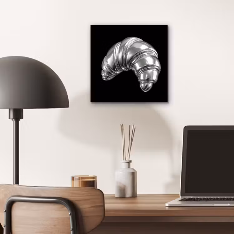 Croissant - Metaal - Zilver aluminium wit klein -sfeer5