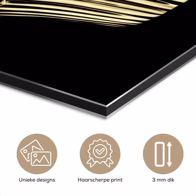 Cupcake - Eten - Goud - Zwart aluminium wit klein -closeup_NL