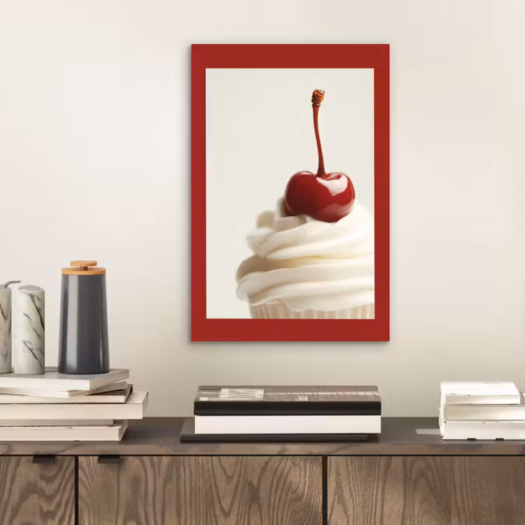 Cupcake - Kers - Rood aluminium wit klein -sfeer1