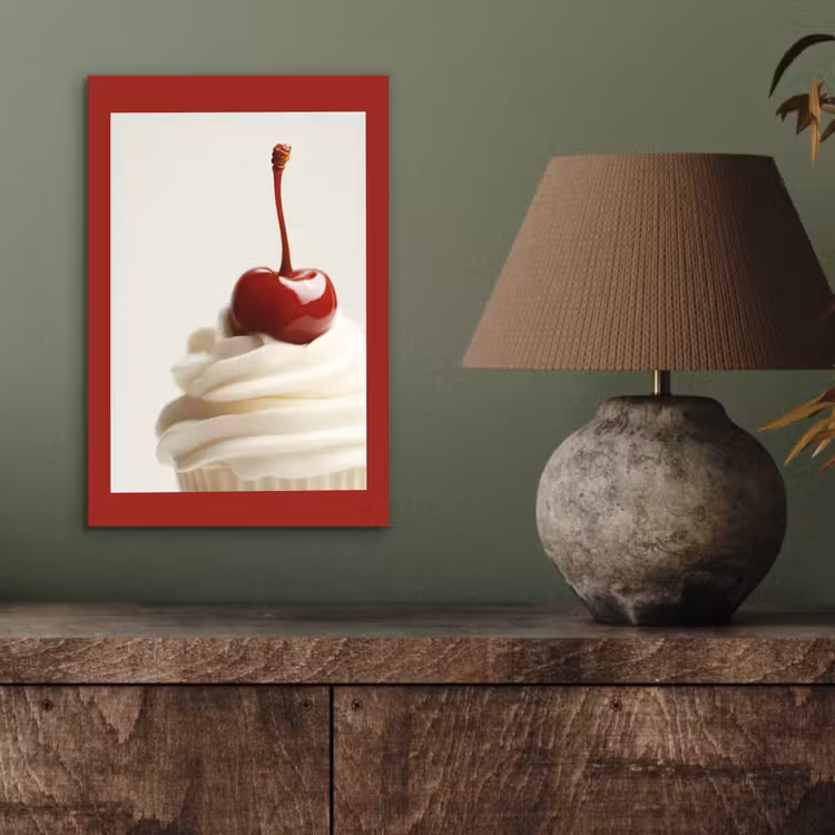 Cupcake - Kers - Rood aluminium wit klein -sfeer2