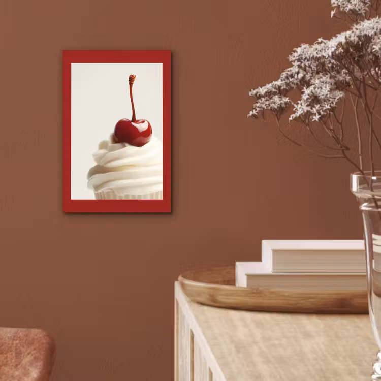 Cupcake - Kers - Rood aluminium wit klein -sfeer4