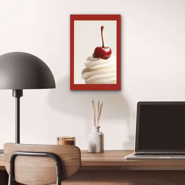 Cupcake - Kers - Rood aluminium wit klein -sfeer5