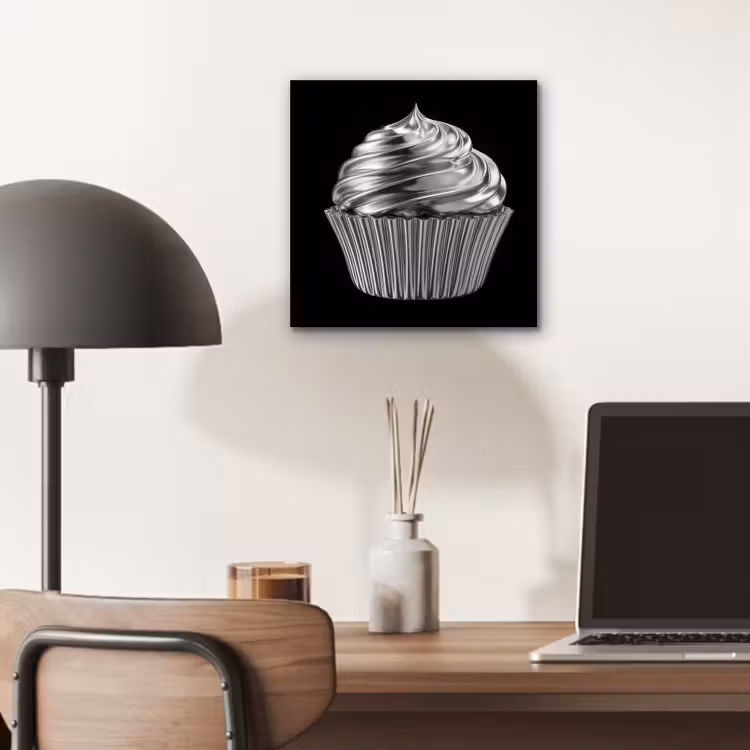 Cupcake - Luxueus - Zilver aluminium wit klein -sfeer5