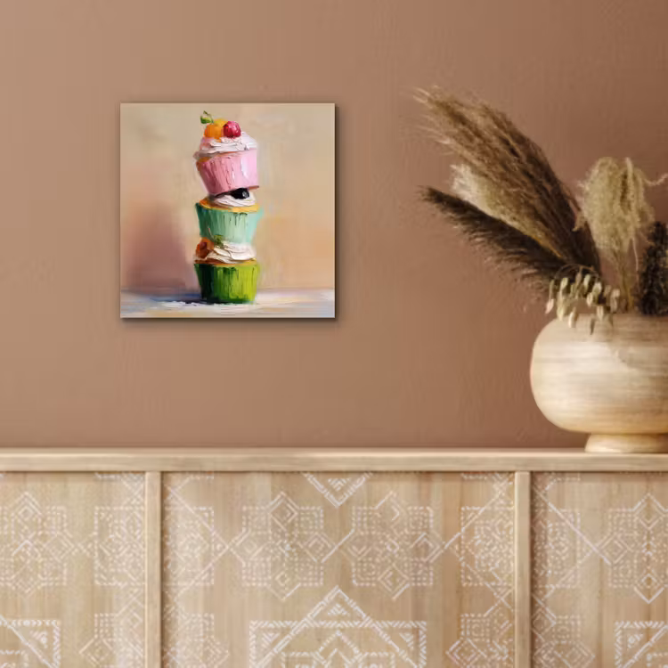 Cupcakes - Gestapeld - Kleurrijk - Fruit aluminium wit klein -sfeer4