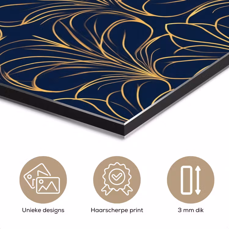 Deco - Waaier - Blauw aluminium wit klein 46 -closeup_NL