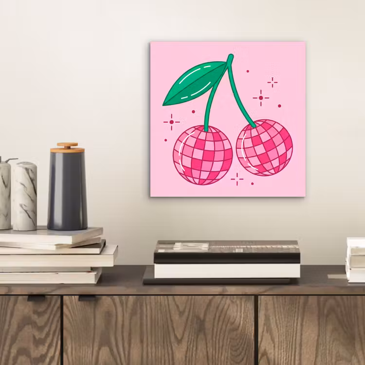Decoratie - Disco-bal - Feest - Roze aluminium wit klein -sfeer1
