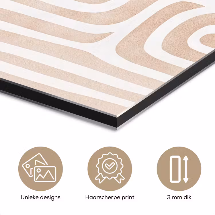 Decoratief - Labyrint - Beige aluminium wit klein -closeup_NL