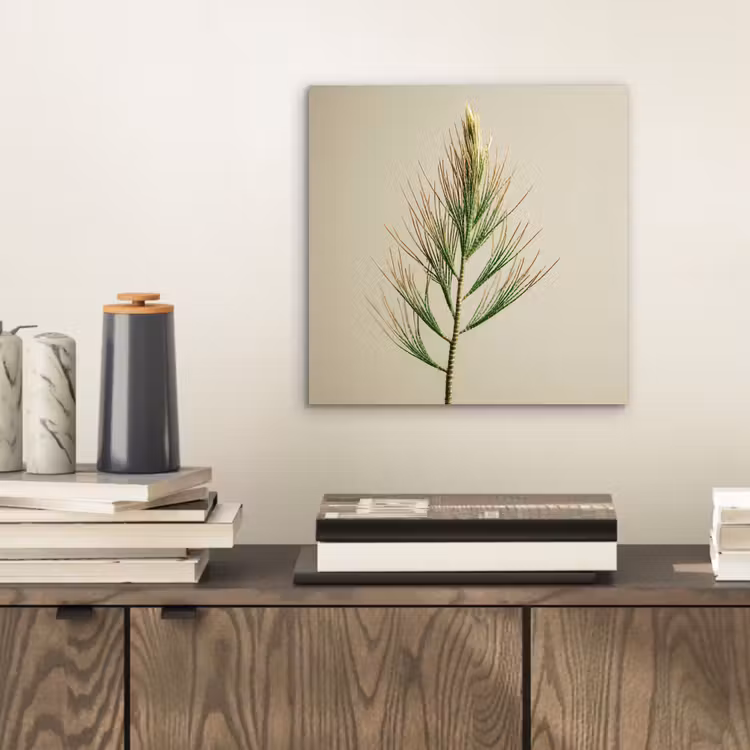 Dennentak - Naaldvormige bladeren - Lichtgroen aluminium wit klein -sfeer1