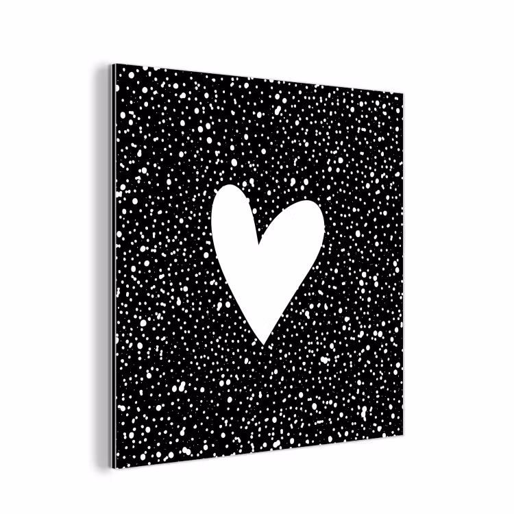 Design - Liefde - Hartje aluminium wit klein -3d