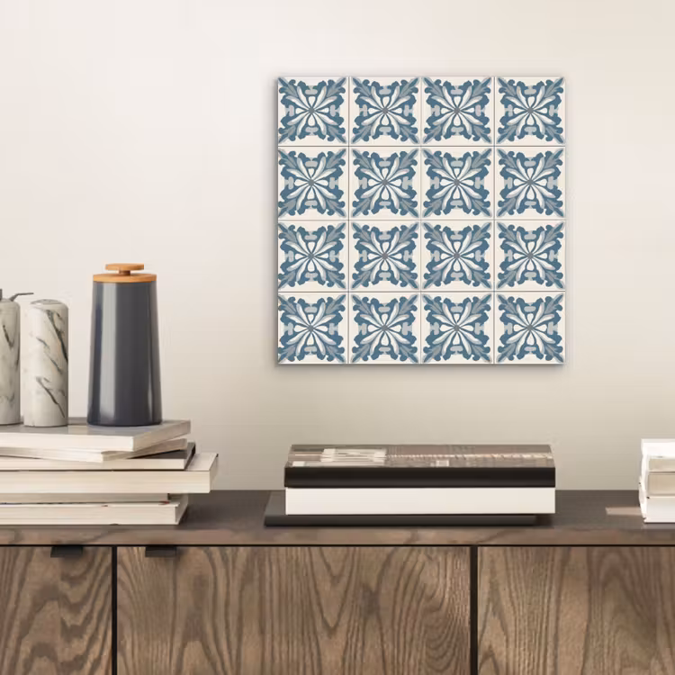 Dessin - Tegel - Blauw aluminium wit klein 46 -sfeer1
