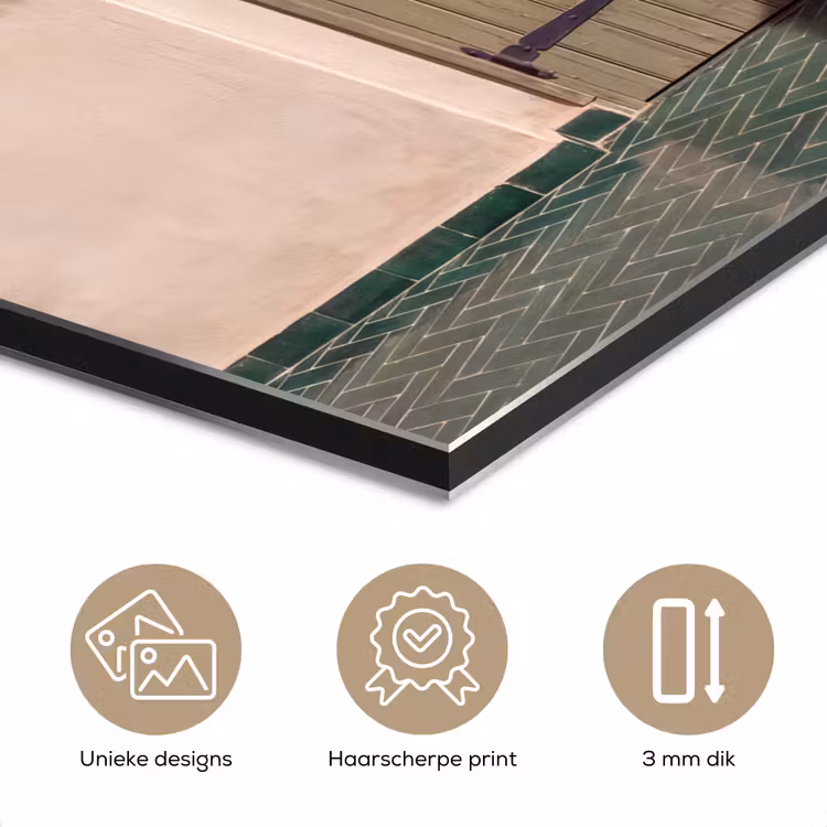 Deur - Hout - Architectuur - Groen - Rustiek aluminium wit klein -closeup_NL