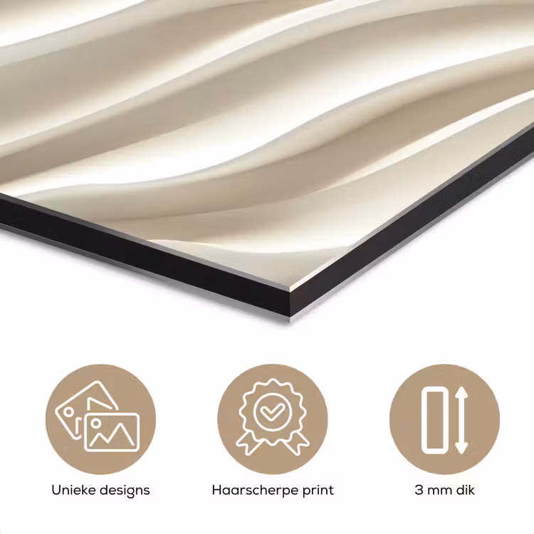 Diagonaal - Golven - Crème aluminium wit klein 46 -closeup_NL