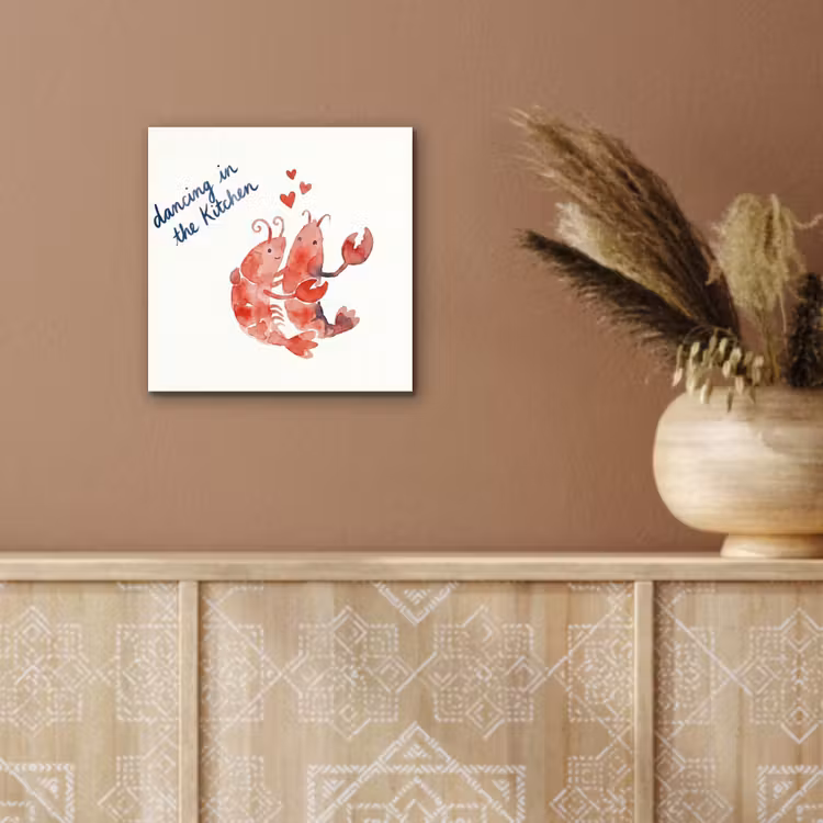 Dier - Dans - Liefde - Waterverf - Rood aluminium wit klein -sfeer4