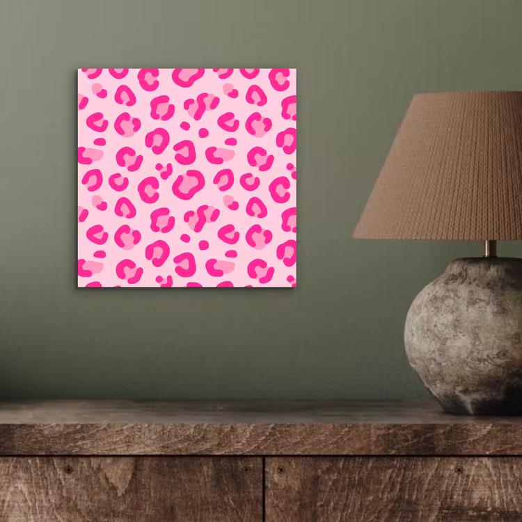 Dierenprint - Patroon - Abstract - Modern - Roze aluminium wit klein -sfeer2