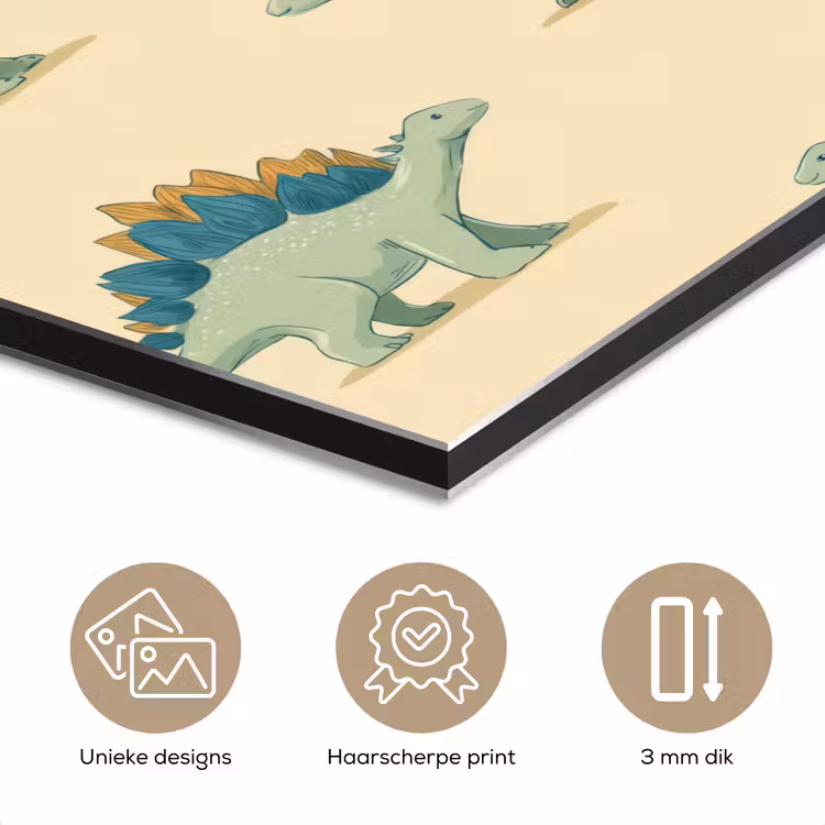 Dino - Patroon - Groen aluminium wit klein 46 -closeup_NL