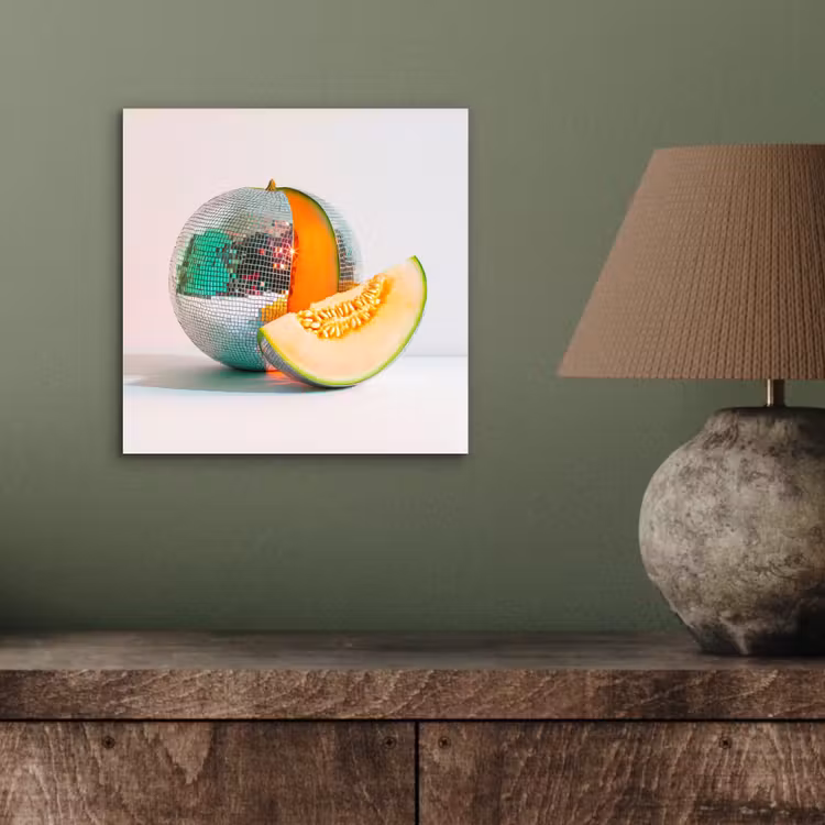 Disco - Discobal - Meloen - Pastel aluminium wit klein -sfeer2