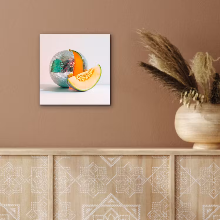 Disco - Discobal - Meloen - Pastel aluminium wit klein -sfeer4
